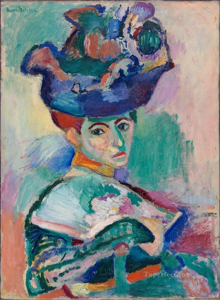 Woman with a Hat 1905 abstract fauvism Henri Matisse Oil Paintings